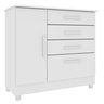 Cômoda 1 Porta 4 Gavetas com pés 104cm Chicago - 2