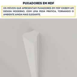 Cômoda 1 Porta 4 Gavetas com pés 104cm Chicago - 6