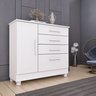 Cômoda 1 Porta 4 Gavetas com pés 104cm Chicago - 1