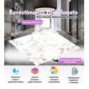 Ver imagem 3 de Painel Placa Para Parede E Piso Chão Autocolante Laminado Mármore Carrara 25x25cm