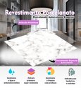 Ver imagem 3 de Painel Placa Para Parede E Piso Chão Autocolante Laminado Mármore Carrara 25x25cm