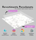 Ver imagem 2 de Painel Placa Para Parede E Piso Chão Autocolante Laminado Mármore Carrara 25x25cm