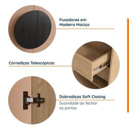 Guarda Roupa Modulado Joy 2 Peças com Gaveteiro e Sapateira CabeCasa MadeiraMadeira - 10