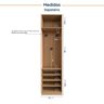 Guarda Roupa Modulado Joy 2 Peças com Gaveteiro e Sapateira CabeCasa MadeiraMadeira - 6