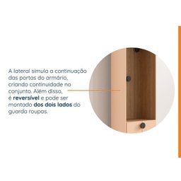 Guarda Roupa Modulado Joy 2 Peças com Gaveteiro e Sapateira CabeCasa MadeiraMadeira - 11
