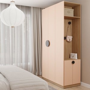 Guarda Roupa Modulado Joy 2 Peças com Gaveteiro e Sapateira CabeCasa MadeiraMadeira