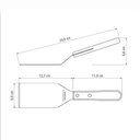 Ver imagem 3 de Espátula Fritura para Chapa Lâmina Inox Cabo Madeira Polywood Vermelho 4" - Tramontina 21165174