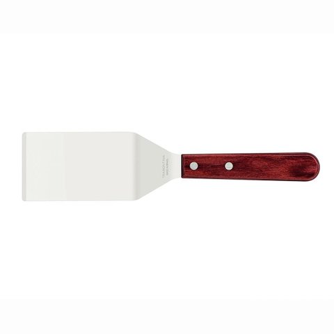 Espátula Fritura para Chapa Lâmina Inox Cabo Madeira Polywood Vermelho 4" - Tramontina 21165174