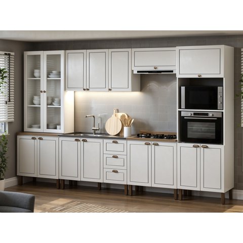Cozinha Completa 6pçs Americana Branco/ebano