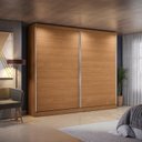 Ver mais imagens de Guarda Roupa Casal 2 Portas de Correr 4 Gavetas Bigger 235x270cm cor Flex Canela e Off White