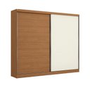 Ver imagem 3 de Guarda Roupa Casal 2 Portas de Correr 4 Gavetas Bigger 235x270cm cor Flex Canela e Off White