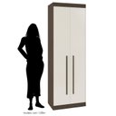 Ver imagem 5 de Guarda Roupa Modulado 2 Portas 2 Gavetas Star Poliman Móveis