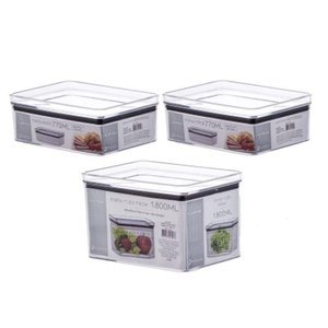 Porta Frios e Fresh Hermetico 3pç-770ml,1800ml-cod:kit0070