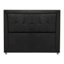 Ver imagem 3 de Cabeceira Estofada para Cama Box Casal 140cm Ravena Veludo - Sofa Store Cor:veludo Preto