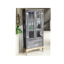 Ver imagem 1 de Cristaleira Rustica 2 Portas e 2 Gavetas Preto