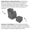 Ver imagem 7 de Poltrona Amamentação Cadeira Reforçada Balanço Puff Suede Cor:cinza