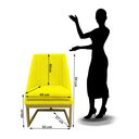 Ver imagem 4 de Cadeira para Sala de Jantar Ana Base de Ferro Suede Amarelo - D'classe Decor