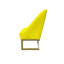 Ver imagem 2 de Cadeira para Sala de Jantar Ana Base de Ferro Suede Amarelo - D'classe Decor