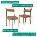 Ver imagem 5 de Mesa de Jantar Redonda Cacau com 4 Cadeiras Estofadas Juparana Corino Kaki Ornar