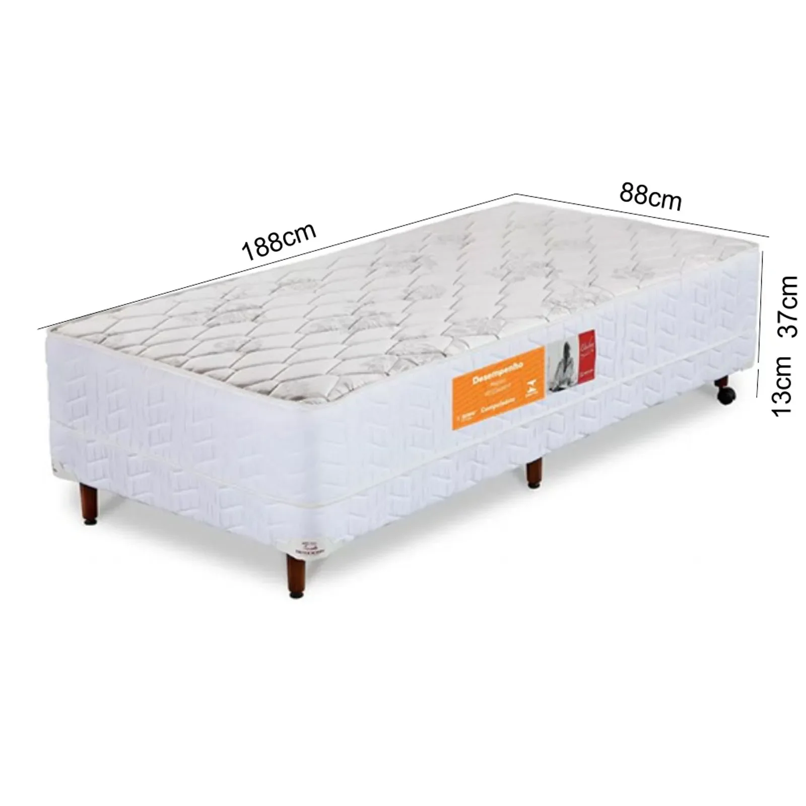 Conjugado Orthocrin Solteiro Unibox Espuma Classic D28 50x88x188 Mobycasa Móveis - 2