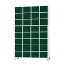 Ver imagem 1 de Armário Roupeiro de Aço para Vestiário 32 Portas Locker Verde Escuro com Chave
