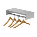 Ver imagem 1 de Cabideiro de Parede Branco para Roupas Casacos 60cm