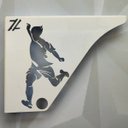 Ver imagem 7 de Par Mão Francesa Moderna 20cm Jogador Futebol Aço Branco Prateleira Zarg