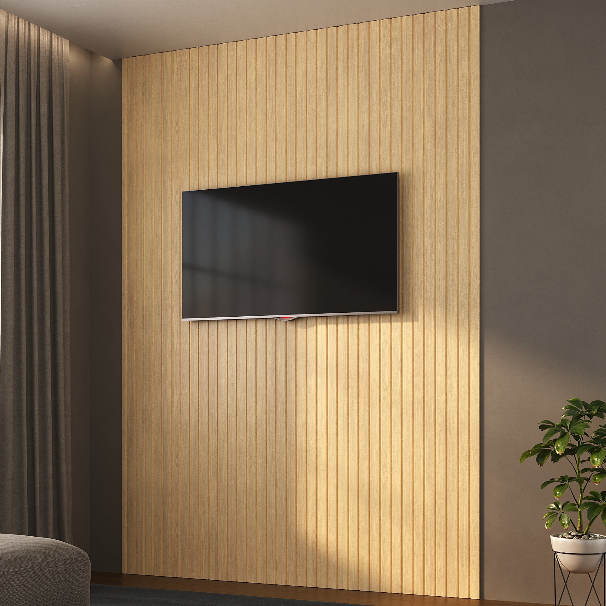 Painel Ripado em Barra 285x109cm (3,10m²) MDF Ruffino - 9