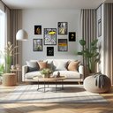 Ver imagem 1 de Kit 7 Quadros Decorativos Cores & Black - com Vidro:madeira Branca