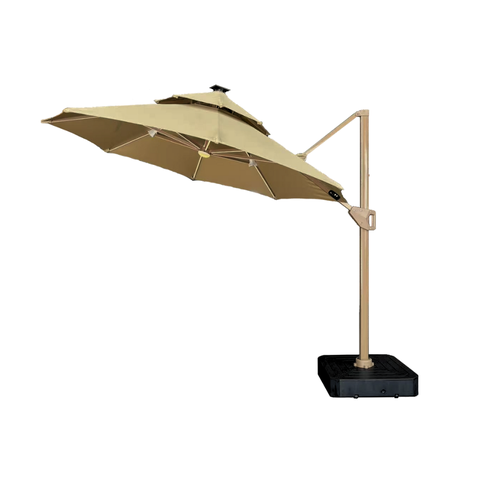 Ombrelone Moonlight LED 3m com Base - Bege