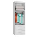 Ver imagem 3 de Guarda Roupa Modulado 2 Portas 3 Gavetas Star Poliman Móveis