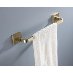 Toalheiro de Rosto Dourado Fosco Quadrado Barra 30cm em Aço Inox - 3