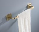 Ver imagem 3 de Toalheiro de Rosto Dourado Fosco Quadrado Barra 30cm em Aço Inox