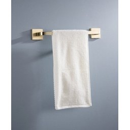 Toalheiro de Rosto Dourado Fosco Quadrado Barra 30cm em Aço Inox - 4