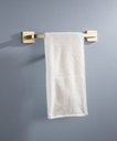 Ver imagem 4 de Toalheiro de Rosto Dourado Fosco Quadrado Barra 30cm em Aço Inox