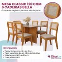 Ver imagem 6 de Kit Mesa de Jantar Classic 120 com 6 Cadeiras Bella Boucle