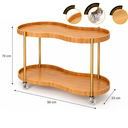 Ver imagem 7 de Carrinho Bar Orgânico Cinamomo Industrial Dourado Gourmet