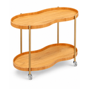 Ver imagem 2 de Carrinho Bar Orgânico Cinamomo Industrial Dourado Gourmet