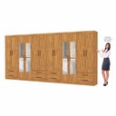 Ver imagem 4 de Closet Casal Duplo Lu 12 Portas com Espelho 8 Gavetas