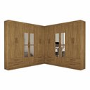 Ver imagem 3 de Closet Casal Duplo Lu 12 Portas com Espelho 8 Gavetas