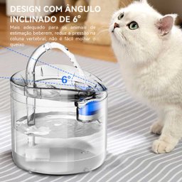 Bebedouro Fonte de Agua Gato Cao Cachorro Pet Animal de Estimaçao Reservatorio 2 Litros Automatico N - 8