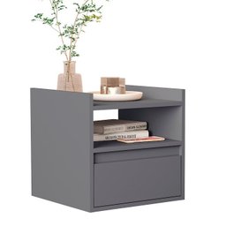 Mesa de Cabeceiras Suspensa Cor Cinza - 1