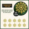 Flocos de Neve Dourado 10 Pendentes Grande C/ Glitter Decoração Enfeite Árvore Natal - 6
