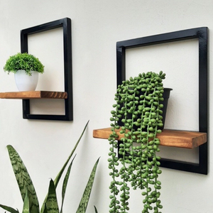 Prateleira Nicho em Quadro Ferro Estilo Industrial