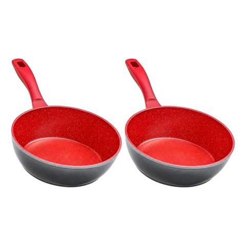 Jogo de Panelas Polishop Flavor Stone 2 Peças Vermelho