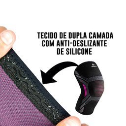Joelheira de Compressão Sense Alasca - para todo tipo de esporte:M/Rosa/Unissex - 4