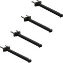 Ver imagem 1 de 04 Suportes Refletor Base Reta Braço 100 Cm 4 Cjts - Preto