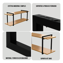 Ver imagem 6 de Kit 2 Prateleira Dupla Estante Mdf 30x100cm Tipo Industrial