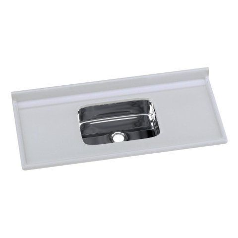 Pia de Cozinha Mármore Sintético 120x55cm com Cuba Aço Inox Multimóveis CR20472 