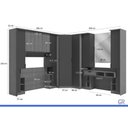 Ver imagem 3 de Quarto Modulado Solteiro Liga 13PEÇAS QM30 Graf Kappesberg